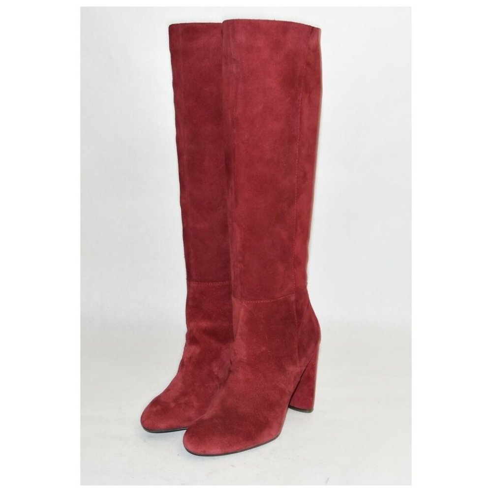 New! VINCE CAMUTO Femmie Tall Shaft Boot Red Suede Size 6.5 M T2 - Picture 6 of 8